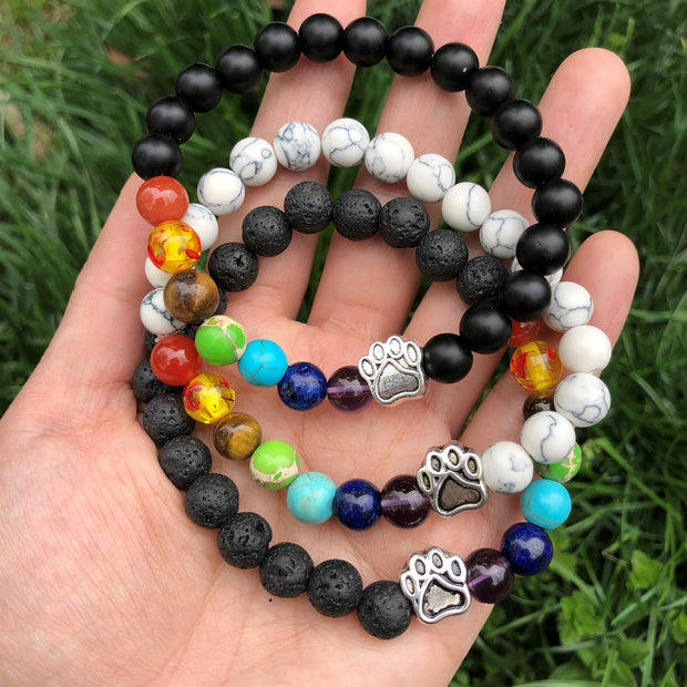 TIBETAN CHAKRA PAW BRACELET