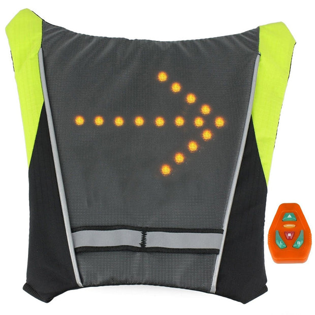LED Turn Signal Light Reflective Vest Backpack Sport Outdoor Waterproof for Safety Night Cycling / Running / Walking