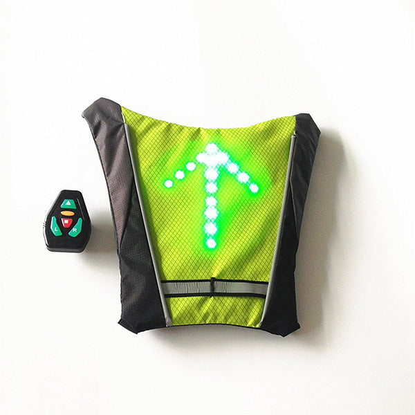 LED Turn Signal Light Reflective Vest Backpack Sport Outdoor Waterproof for Safety Night Cycling / Running / Walking