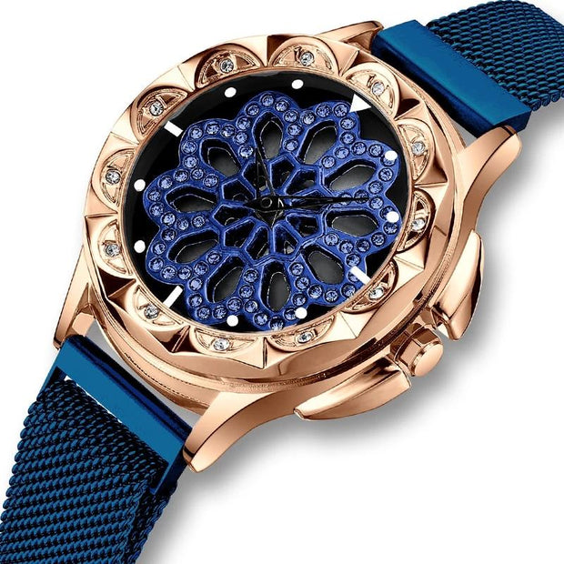 Luxury Lucky Clover Rotating Watch
