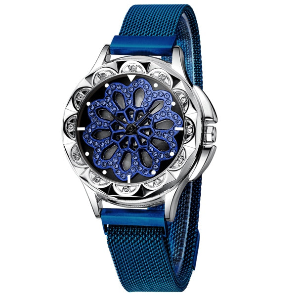 Luxury Lucky Clover Rotating Watch
